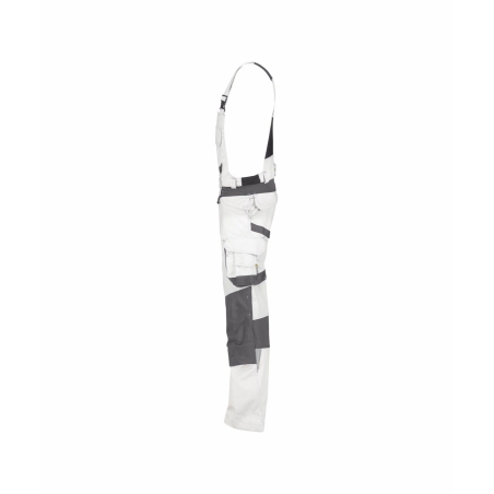 Cotte à bretelles stretch multipoches Cordura Blanc/gris – Dassy Tronix