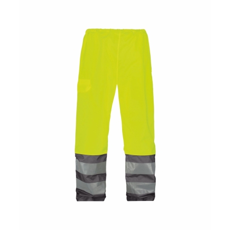 Pantalon haute visibilité imperméable classe 3 EN ISO 20471 Jaune fluo/gris ciment – Dassy Sola