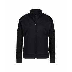 Sweat-shirt de travail femme coupe cintrée coudes Cordura Noir/gris – Dassy Velox Next Women