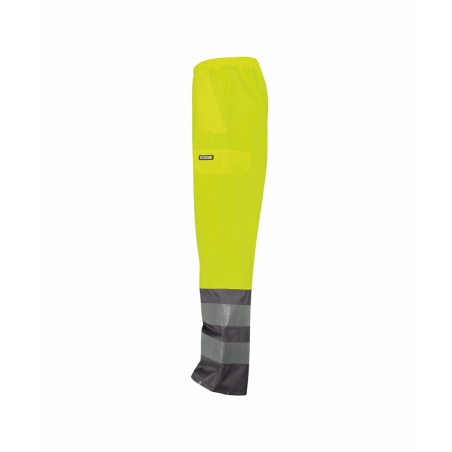 Pantalon haute visibilité imperméable classe 3 EN ISO 20471 Jaune fluo/gris ciment – Dassy Sola