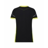 T-shirt de travail femme col rond avec détails réfléchissants Noir/jaune fluo – Dassy Tampico Women