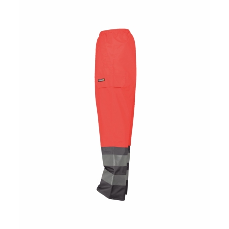 Pantalon haute visibilité imperméable classe 3 EN ISO 20471 Rouge fluo/gris ciment – Dassy Sola