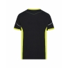 T-shirt de travail col rond avec détails réfléchissants Noir/jaune fluo – Dassy Tampico