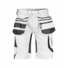 Bermuda de travail multipoches stretch quadri-directionnel Blanc/gris anthracite – Dassy Trix