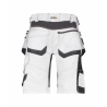 Bermuda de travail multipoches stretch quadri-directionnel Blanc/gris anthracite – Dassy Trix