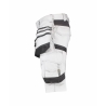 Bermuda de travail multipoches stretch quadri-directionnel Blanc/gris anthracite – Dassy Trix