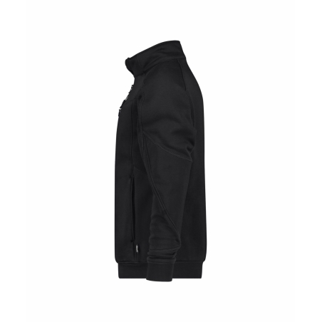 Sweat-shirt de travail zippé coudes renforcés Cordura Noir/gris – Dassy Velox Next