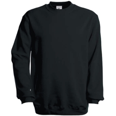 Sweat-shirt col rond Noir 280 g/m² B&C – Personnalisable