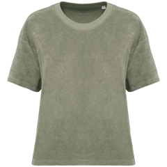 T-shirt éponge oversize femme Almond Green – Native Spirit