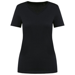 T-shirt Supima® col V manches courtes femme Kariban Premium Noir