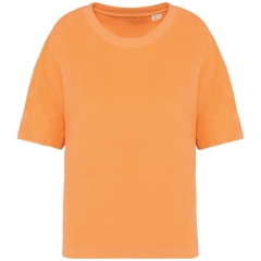 T-shirt éponge écoresponsable oversize femme Native Spirit Orange