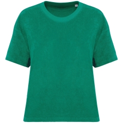 T-shirt éponge oversize écoresponsable femme Vert Malachite Native Spirit