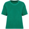 T-shirt éponge oversize écoresponsable femme Vert Malachite Native Spirit