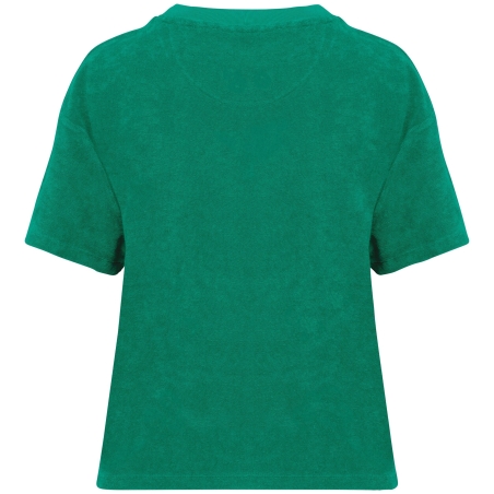 T-shirt éponge oversize écoresponsable femme Vert Malachite Native Spirit – vue 2