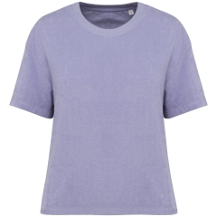 T-shirt éponge oversize écoresponsable femme Violet – Native Spirit