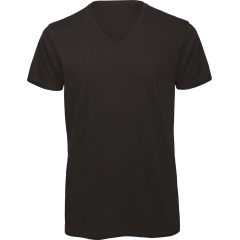 T-shirt bio col V homme Noir – B&C Inspire