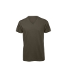T-shirt bio col V homme B&C Inspire – Vert Khaki