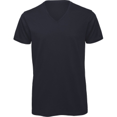T-shirt bio col V homme Marine B&C Inspire 140 g/m²