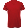 T-shirt bio col V homme Rouge B&C Inspire – 140 g/m²