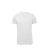 T-shirt bio col V homme Blanc B&C Inspire 140 g/m²