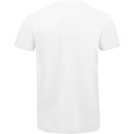 T-shirt bio col V homme Blanc B&C Inspire 140 g/m² – vue 2
