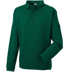 Sweat-shirt Heavy Duty col polo Russell Vert Bottle Green