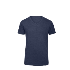 T-shirt Triblend col V Homme Marine B&C – 130 g/m²