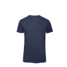 T-shirt Triblend col V Homme Marine B&C – 130 g/m²
