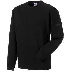 Sweat-shirt Heavy Duty Col Rond Noir Russell 300 g/m²
