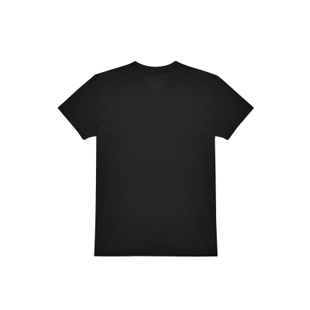 T-shirt col V noir 150 g/m² B&C – personnalisé en France – vue 2