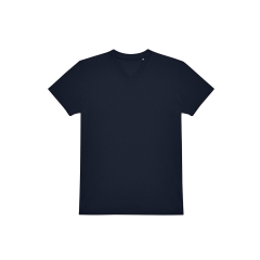 T-shirt col V marine 150 g/m² personnalisé B&C