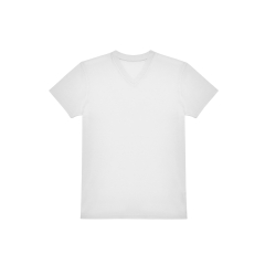 T-shirt col V blanc 150 g/m² B&C – Coton Ring-Spun