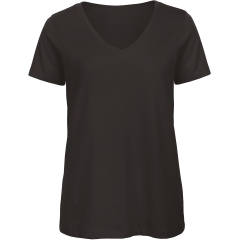 T-shirt Organic Inspire Col V Femme Noir B&C