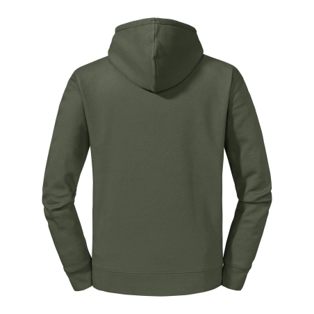 Sweat-shirt à capuche Authentic homme Olive Russell – Vert – vue 2