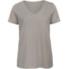 T-shirt Organic col V Femme Gris B&C – Inspire