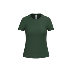 T-shirt femme Vert coupe droite col rond – iDeal Basic Brand