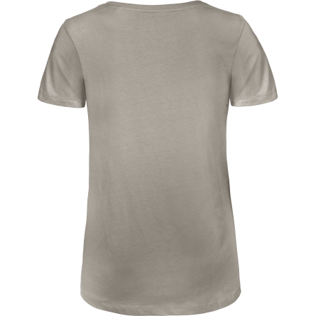 T-shirt Organic col V Femme Gris B&C – Inspire – vue 2