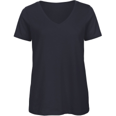 T-shirt Organic Inspire Col V Femme Marine B&C