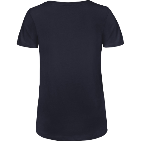 T-shirt Organic Inspire Col V Femme Marine B&C – vue 2