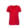 T-shirt Organic col V Femme Rouge B&C – Inspire