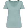 T-shirt écoresponsable col V femme Vert Jade Native Spirit