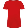 T-shirt Organic col V Femme Rouge B&C – Inspire – vue 2