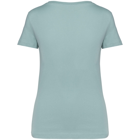 T-shirt écoresponsable col V femme Vert Jade Native Spirit – vue 2
