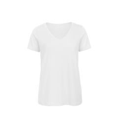 T-shirt Organic Inspire Col V Femme Blanc B&C