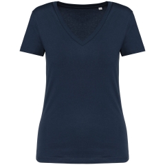 T-shirt écoresponsable col V femme Marine Native Spirit