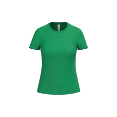 T-shirt femme col rond Vert Kelly iDeal Basic Brand 145 g/m²