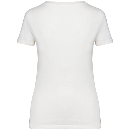 T-shirt écoresponsable col V femme Blanc Native Spirit (NS334) – vue 2