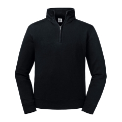 Sweat Col 1/4 Zip Authentic Noir Russell – 280 g/m²