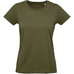 T-shirt bio femme Inspire Plus Urban Khaki B&C – Vert