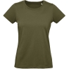 T-shirt bio femme Inspire Plus Urban Khaki B&C – Vert